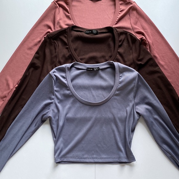 Cropped Ribbed Long Sleeve Bundle - Picture 2 of 6